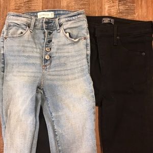 Two pairs of Abercrombie and Fitch jeans